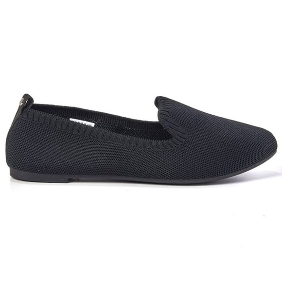 Danskin Dream Knit Ribbed Ballet Flats-Black-Women Size 7 - Picture 2 of 12